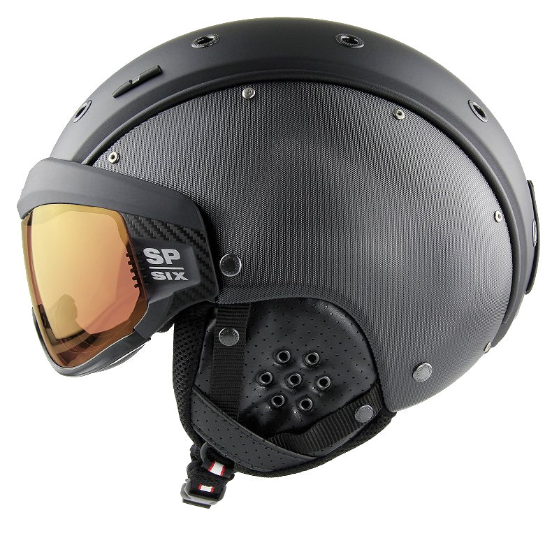 Casco SP-6 Structure Skihelm zwart met goud Vautron vizier - Damplein 9 Mode & SKI