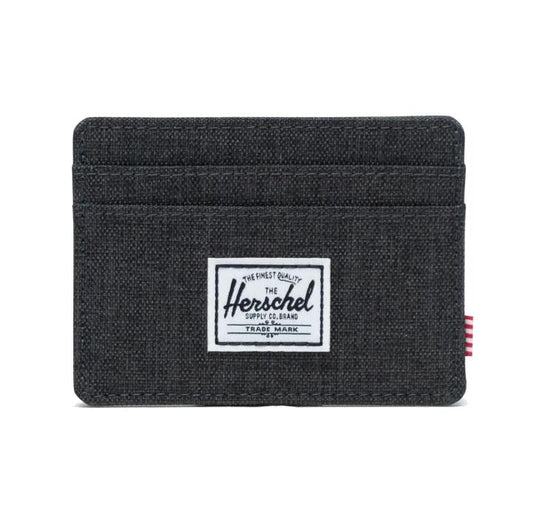 Herschel Charlie wallet black crosshatch - Damplein 9 SKI & Fashion