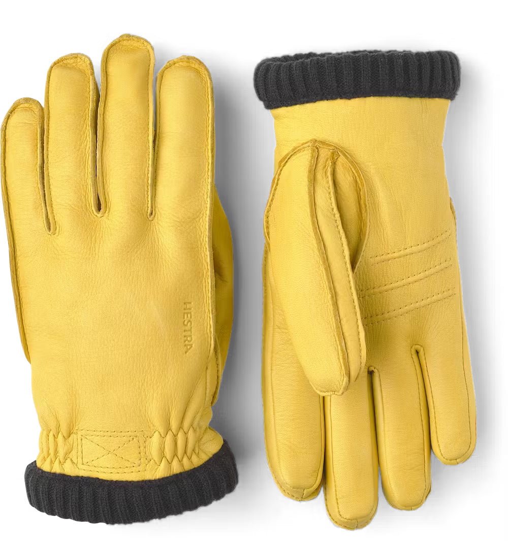 Hestra Deerskin Primaloft Rib - Natural yellow - Damplein 9 Mode & SKI