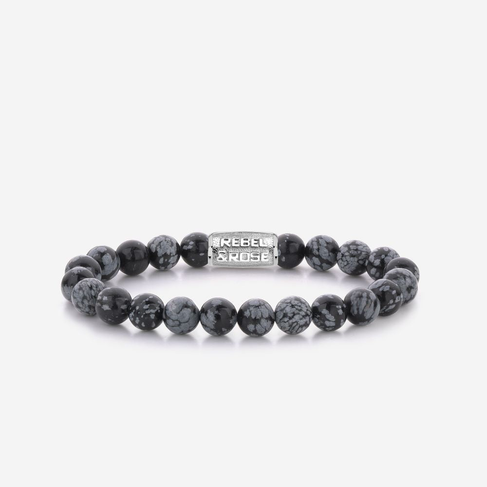 Rebel & Rose armband - Black Leopard 8mm - Damplein 9 SKI & Mode