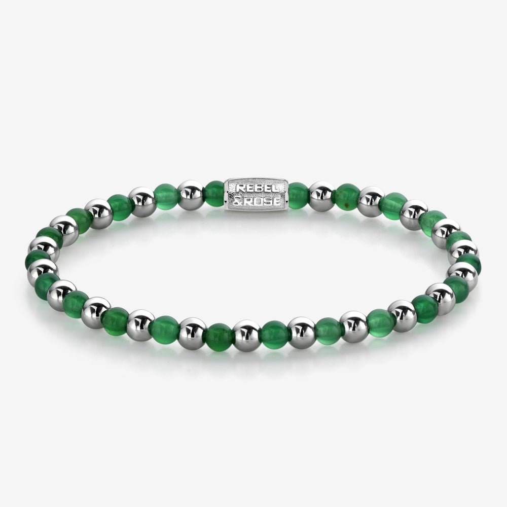 Rebel & Rose armband - Mix Green Harmony 4mm - Damplein 9 SKI & Mode