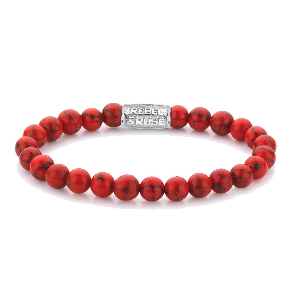 Rebel & Rose armband - Red Delight 8mm - Damplein 9 SKI & Mode