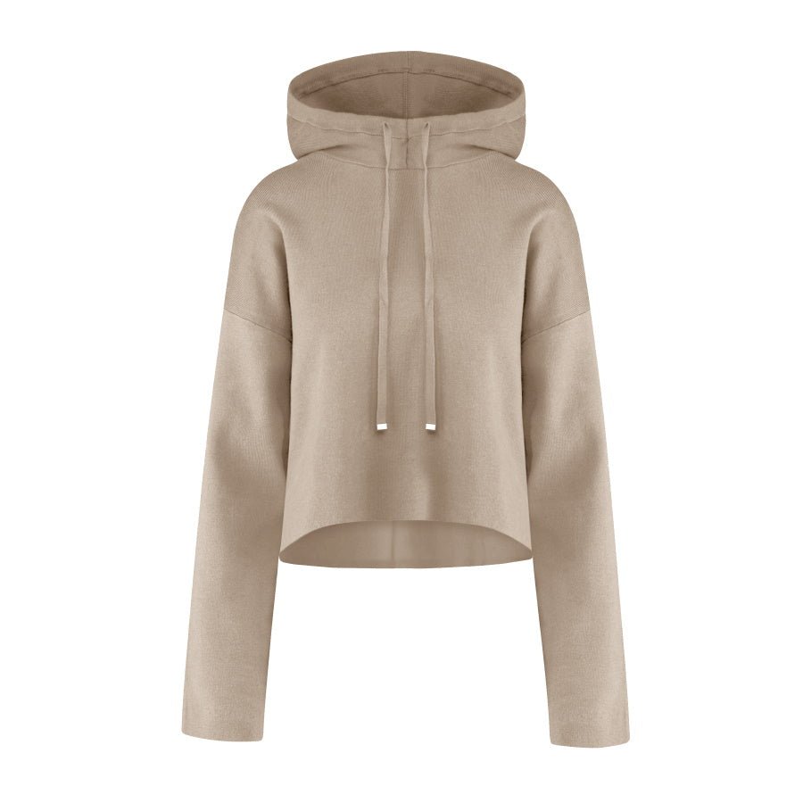 Bomboogie Longsleeve organic tricot hoody creme - Damplein 9 Mode & SKI