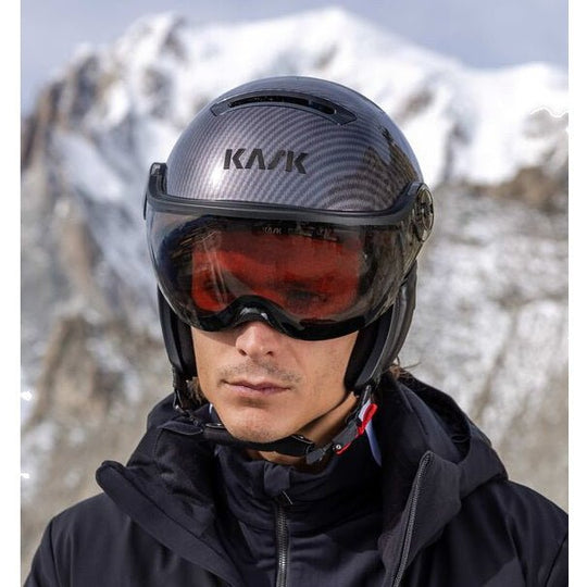 Kask Elite Visor skihelm carbon black - photochromatic - Damplein 9 Mode & SKI