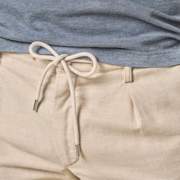 Profuomo linnen shorts beige