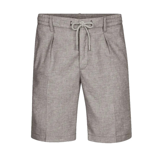 Profuomo linnen shorts grijs