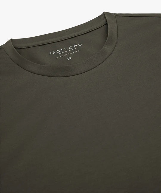Profuomo Japanese knit t-shirt groen - Damplein 9 Mode & SKI