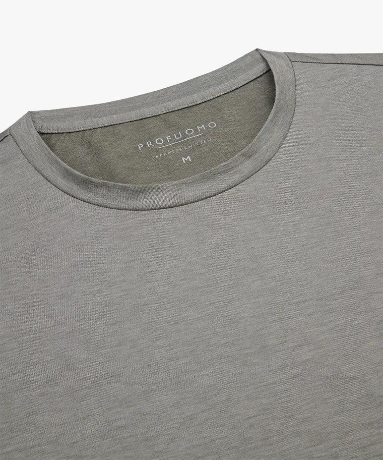 Profuomo Japanese knit t-shirt lichtgroen - Damplein 9 Mode & SKI