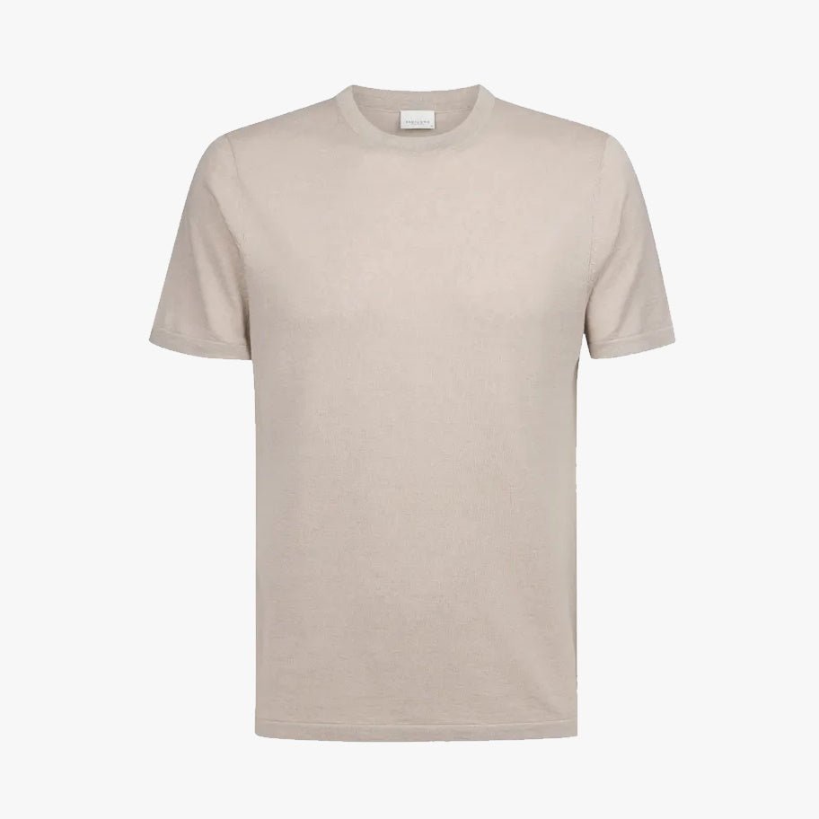 Profuomo linnen t-shirt beige - Damplein 9 Mode & SKI