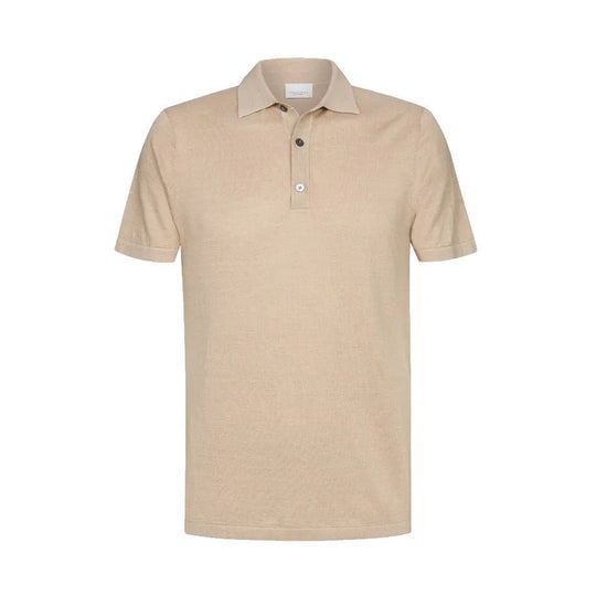 Profuomo linnen/katoen polo beige - Damplein 9 Mode & SKI