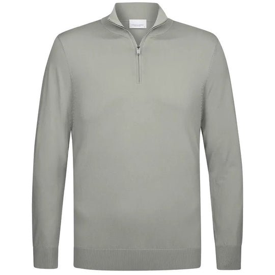 Profuomo luxury basic half - zip midgreen - Damplein 9 Mode & SKI