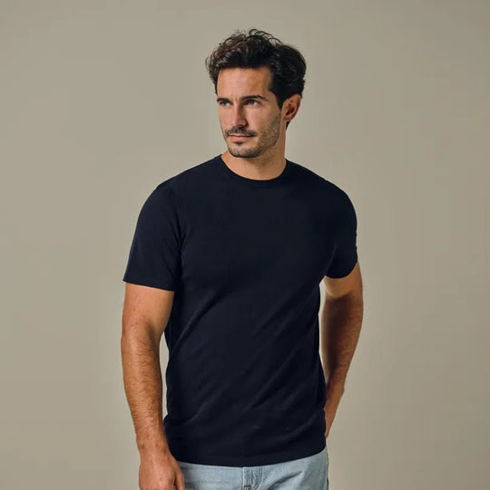 Profuomo luxury basic tee navy - Damplein 9 Mode & SKI