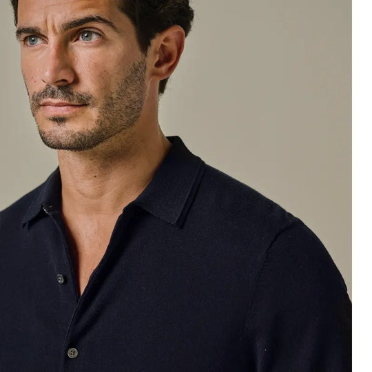 Profuomo luxury polo navy - Damplein 9 Mode & SKI