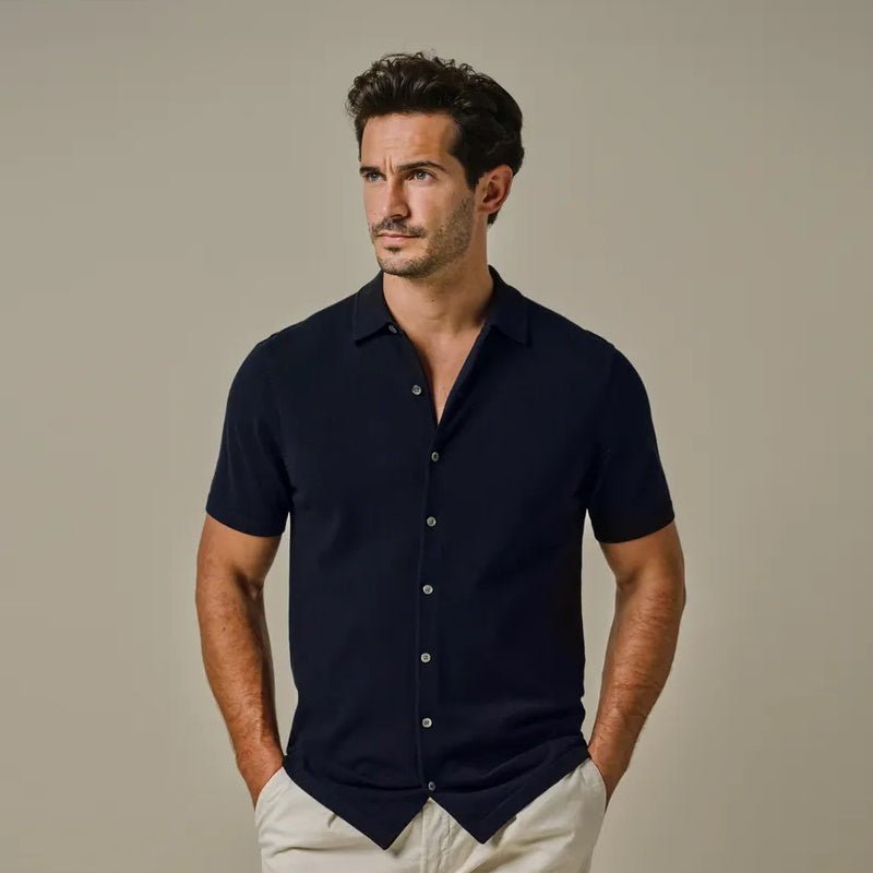 Profuomo luxury polo navy - Damplein 9 Mode & SKI