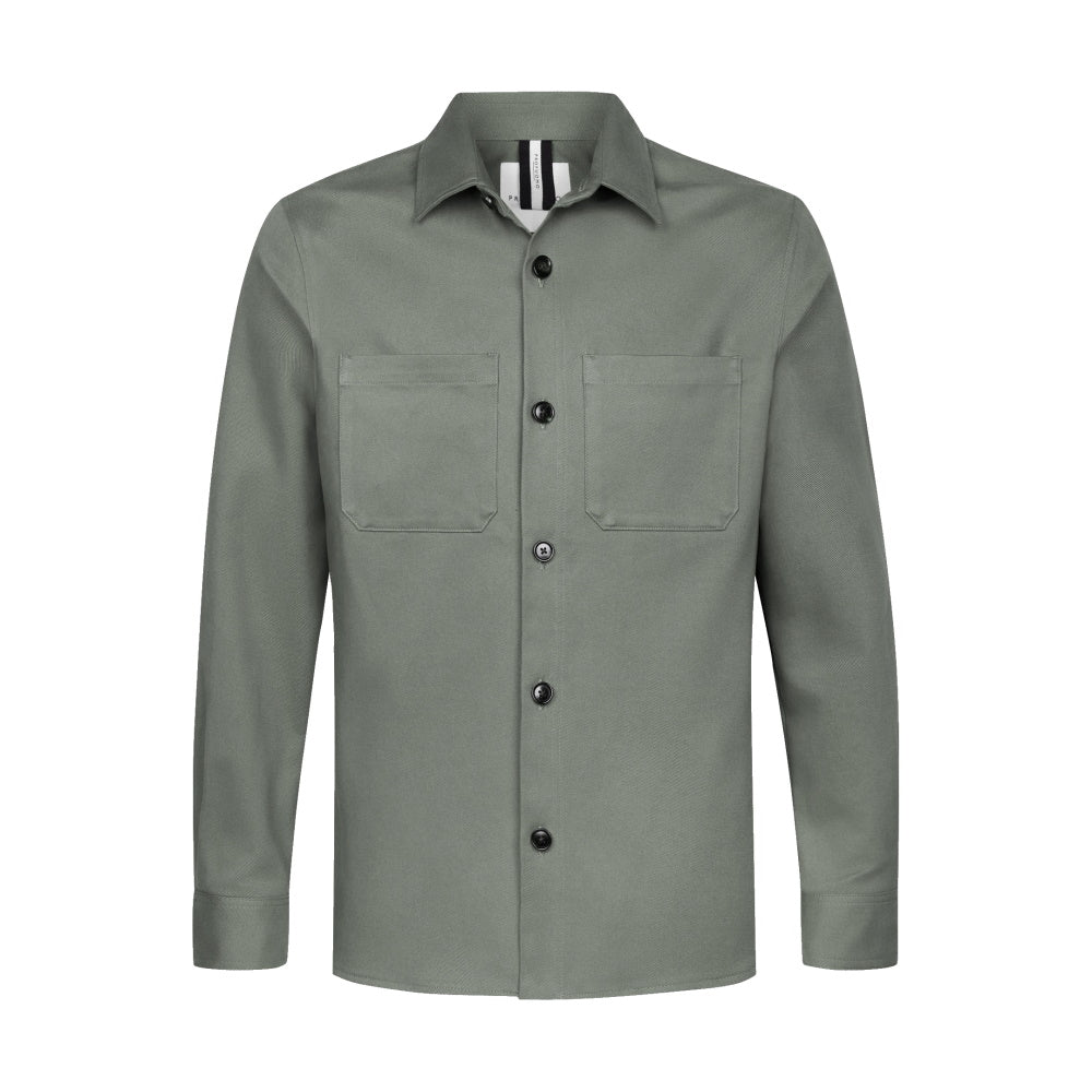 Profuomo overshirt twill green - Damplein 9 Mode & SKI