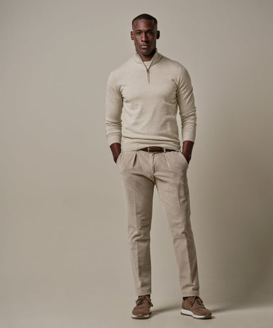 Profuomo pullover half - zip beige - Damplein 9 Mode & SKI