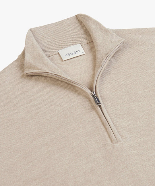 Profuomo pullover half - zip beige - Damplein 9 Mode & SKI