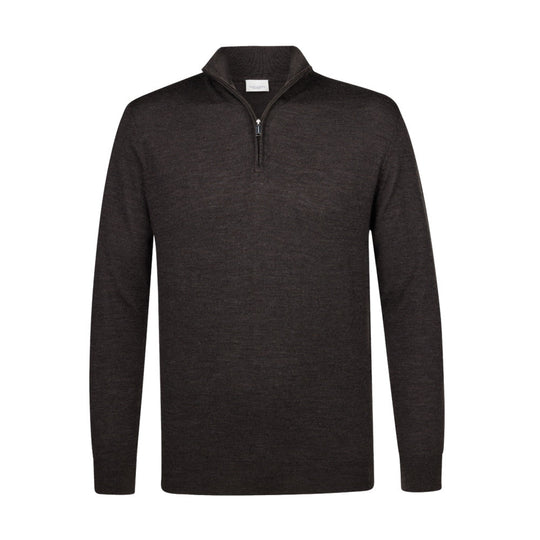 Profuomo pullover half - zip donkerbruin - Damplein 9 Mode & SKI