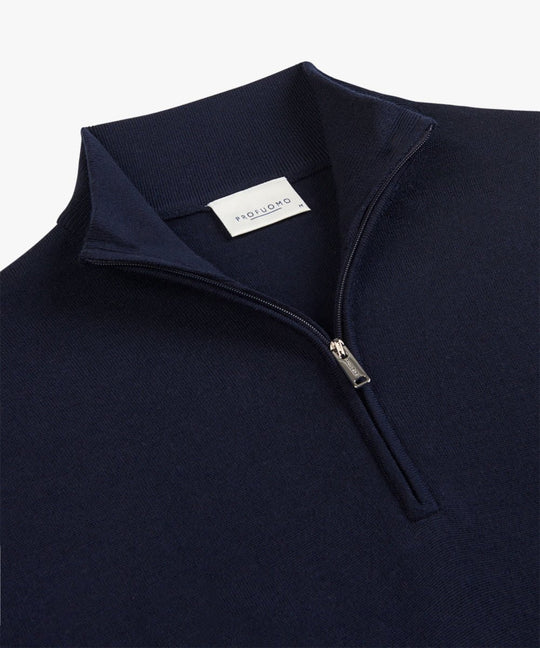 Profuomo pullover half - zip navy - Damplein 9 Mode & SKI