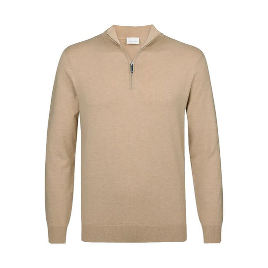 Profuomo pullover halfzip camel - Damplein 9 Mode & SKI