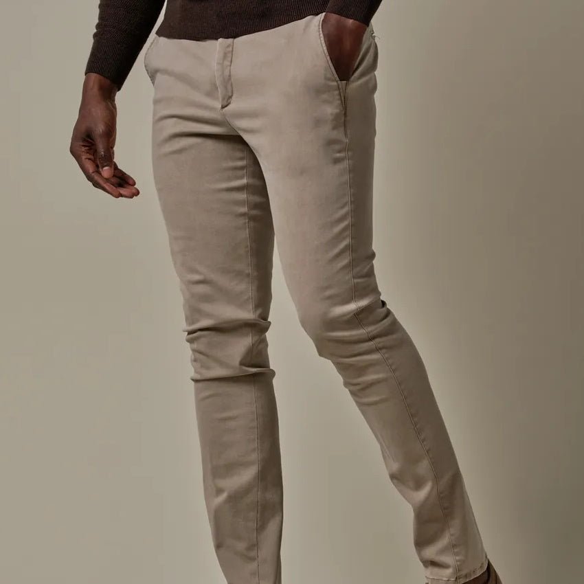 Profuomo slim fit 820 chino beige - Damplein 9 Mode & SKI