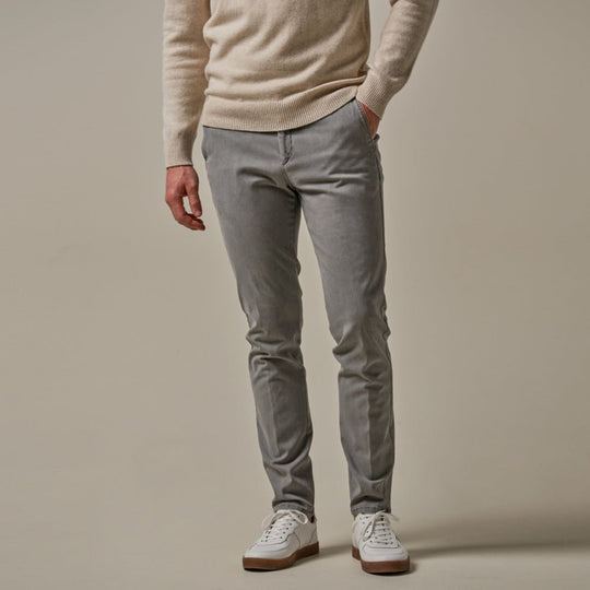 Profuomo slim fit Pigmented chino grijs - Damplein 9 Mode & SKI