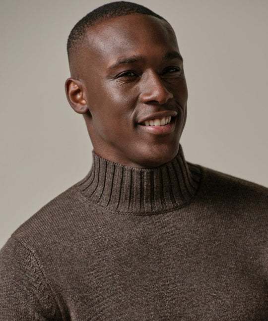 Profuomo wool mockneck bruin - Damplein 9 Mode & SKI