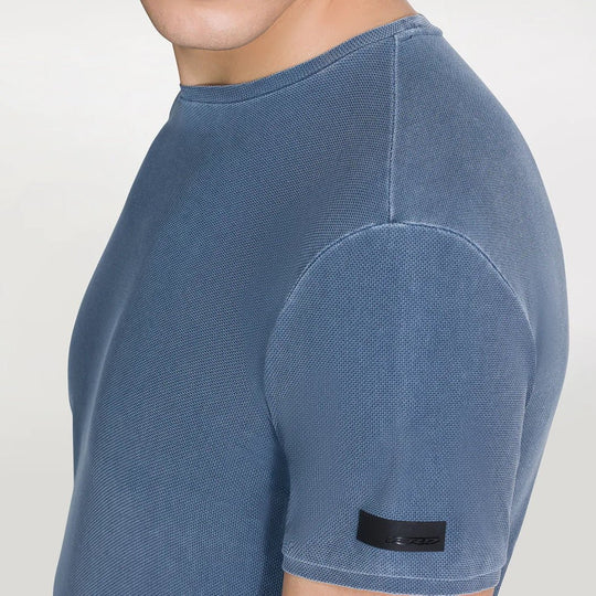 RRD heren Tech Wash Pique shirt blue black - Damplein 9 Mode & SKI