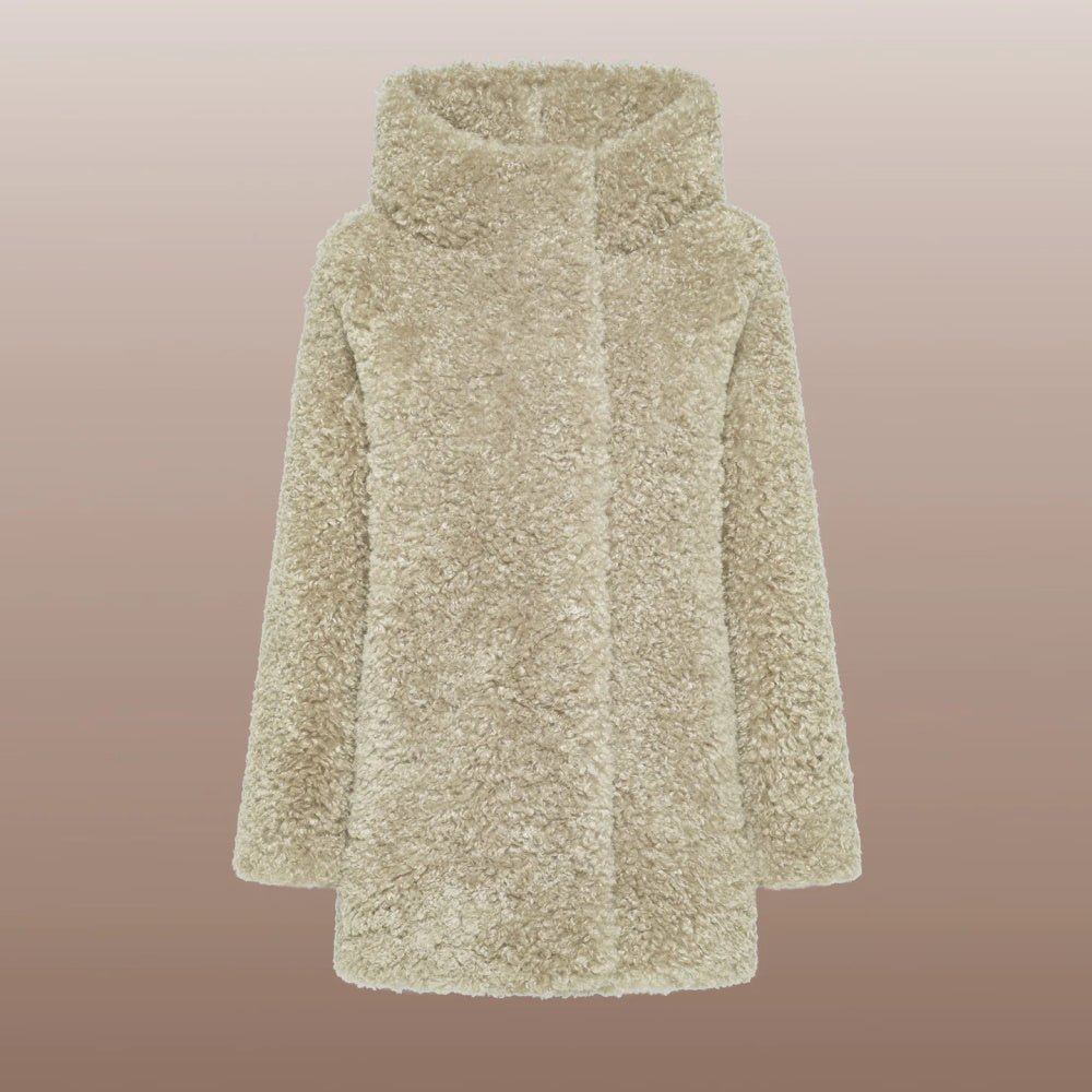 RRD Lamb hood dames jas beige - Damplein 9 Mode & SKI