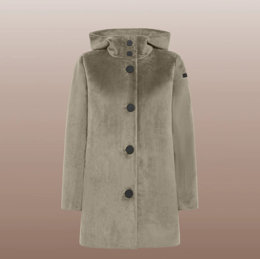 RRD Neo velvet dames parka taupe - Damplein 9 Mode & SKI