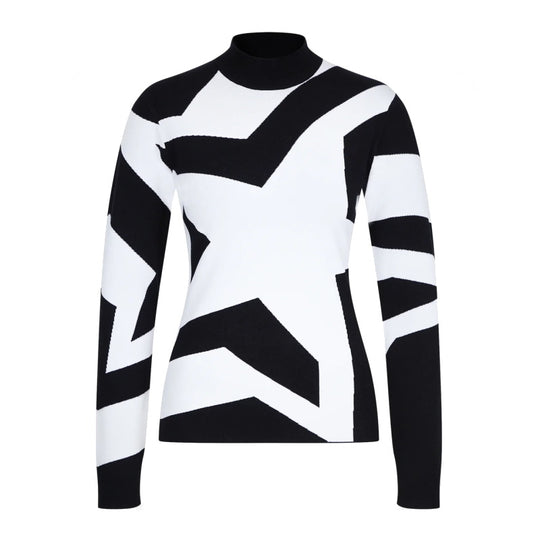 Sportalm Sweed Star design trui / midlayer optical white