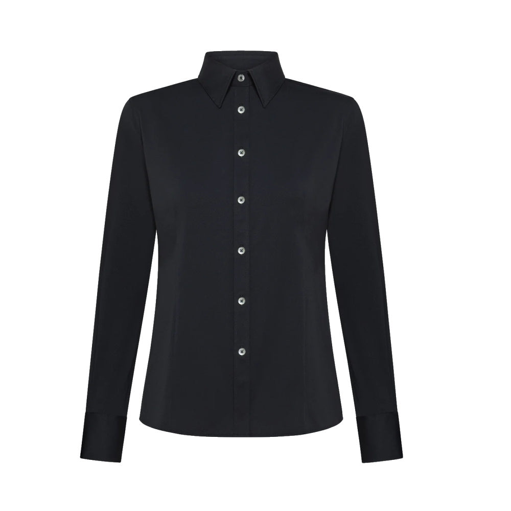 RRD Oxford blouse blauw-zwart