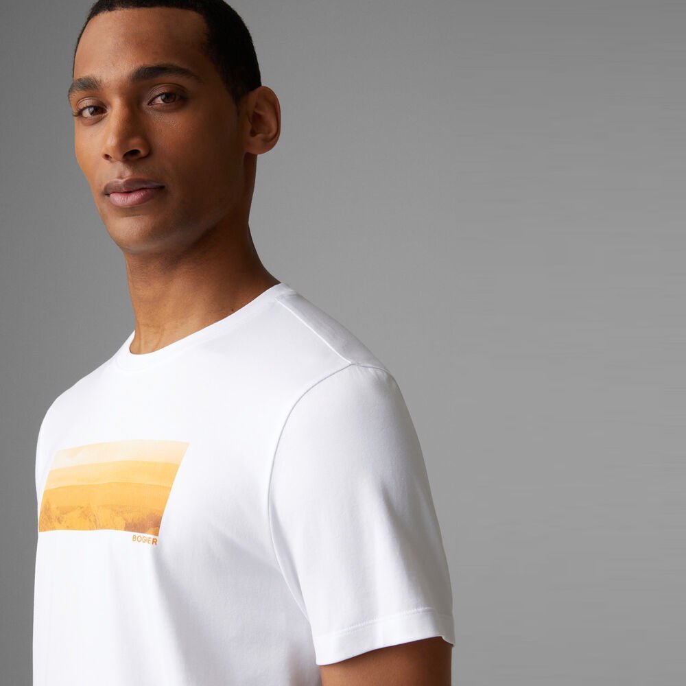 Bogner Sport Roc T-shirt wit/geel - Damplein 9 Mode & SKI