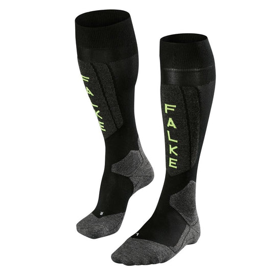 Falke SK5 heren skisok zwart/lime - Damplein 9 SKI & Mode