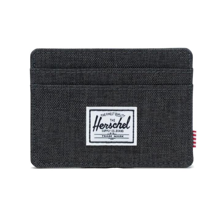 Herschel Charlie wallet black crosshatch - Damplein 9 SKI & Fashion