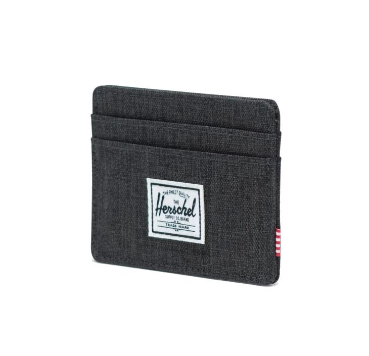 Herschel Charlie wallet black crosshatch - Damplein 9 SKI & Fashion