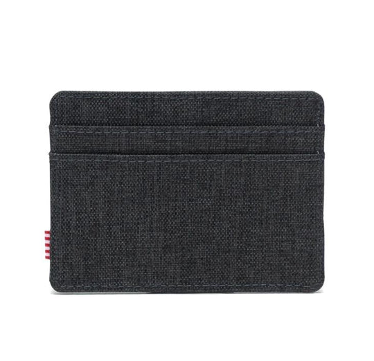 Herschel Charlie wallet black crosshatch - Damplein 9 SKI & Fashion