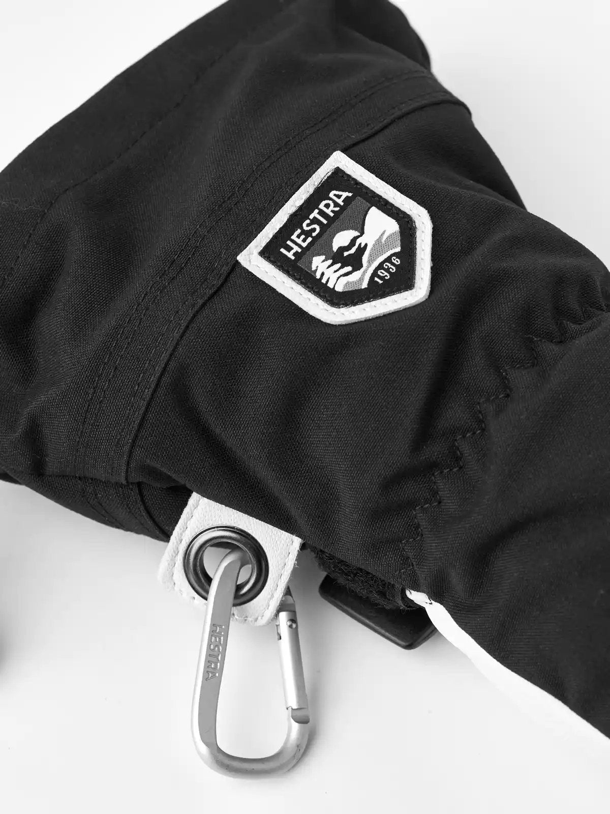 Hestra Army Leather Heli Ski 3-finger skigloves black/white - Damplein 9 SKI & Mode