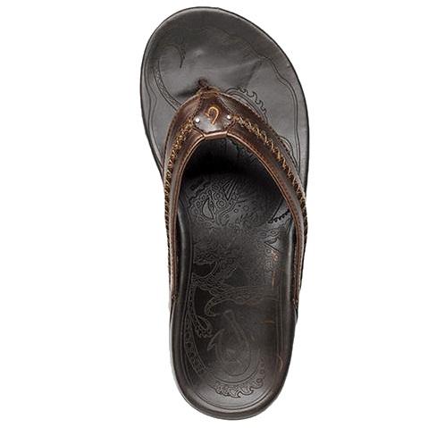 Olukai Mea Ola heren slippers dark java/dark java - Damplein 9 SKI & Mode