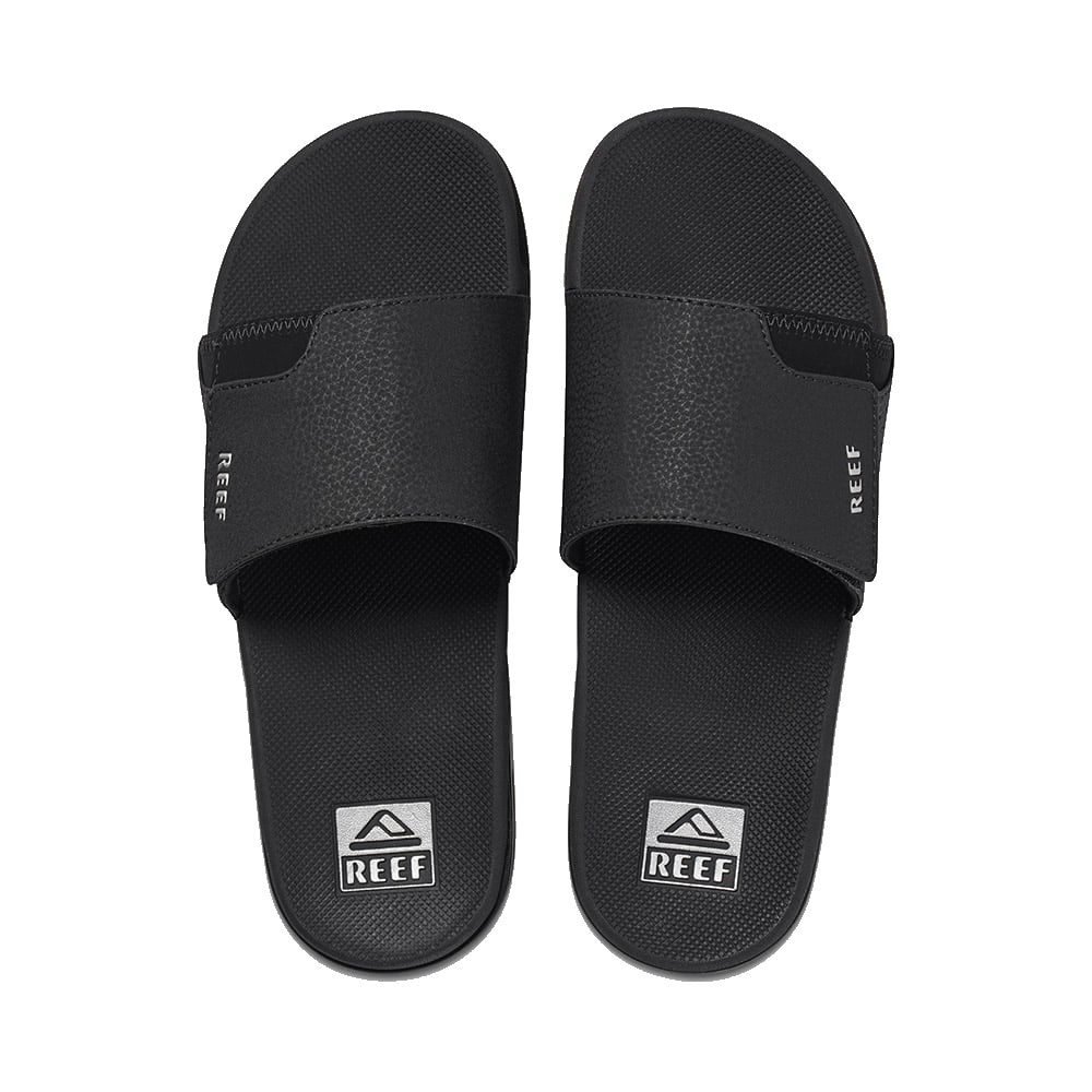 Reef Fanning Slide heren slippers zwart/zilver - Damplein 9 SKI & Mode