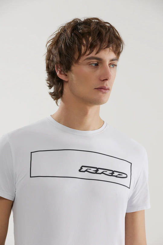 RRD heren Logo Outline shirt wit - Damplein 9 Mode & SKI